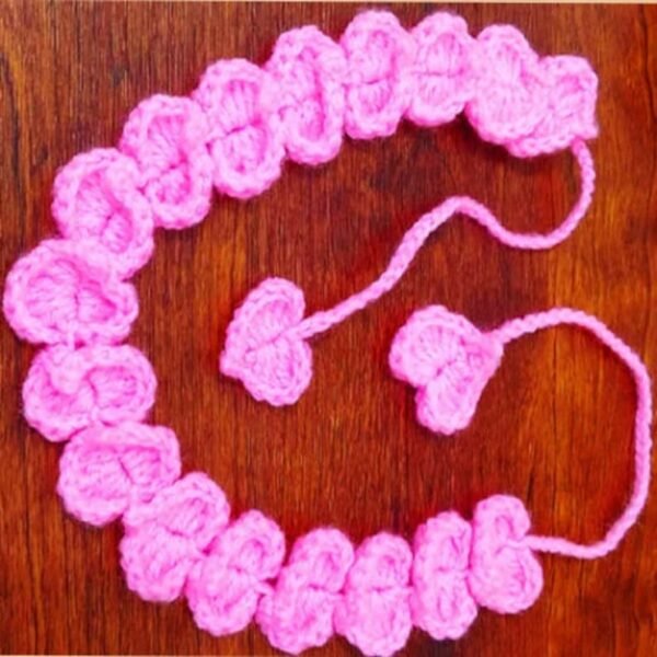 Crochet Hearts Hair band Pattern