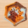 Crochet Hexagon Brown Motif Pattern