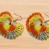 crochet heart earrings pattern