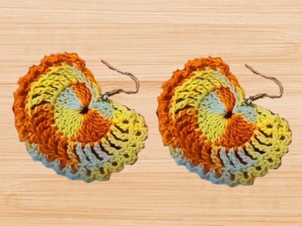 crochet heart earrings pattern