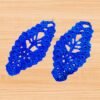 Crochet Blue Leaf Earrings Pattern