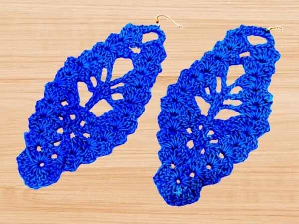 crochet leaf earrings pattern