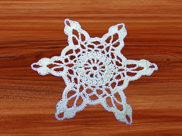 Crochet White Hexagon Motif Pattern