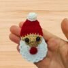 crochet Christmas Santa Hair clip pattern