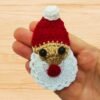 crochet Christmas Santa Hair clip pattern