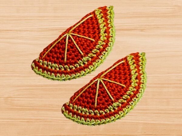 Crochet Orange Hair Clip Pattern