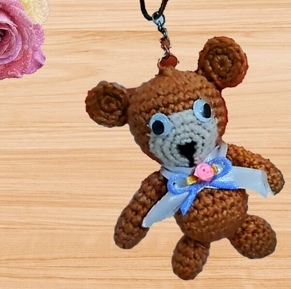 crochet teddy bear keychain pattern