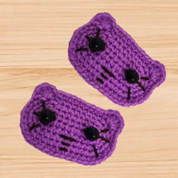 Crochet Kitty Hair Clip Pattern