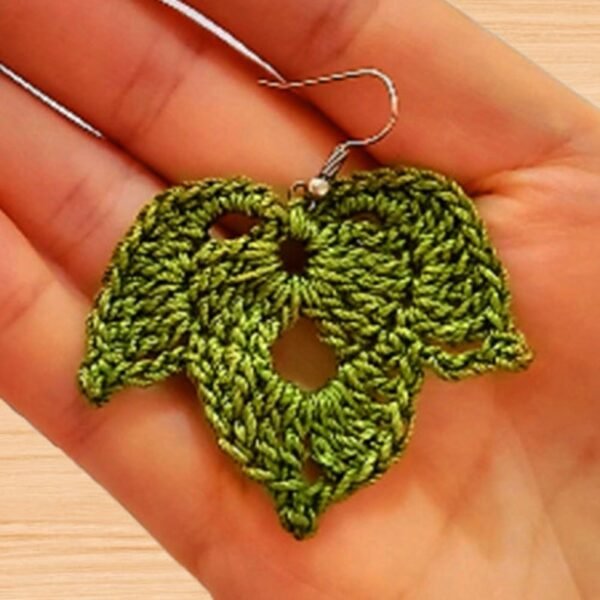 Crochet Leaf Earrings Pattern