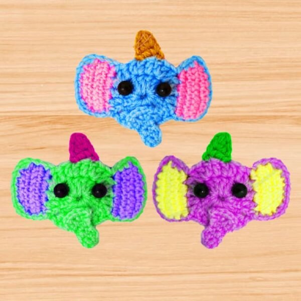 Crochet Elephant Hair Clip Pattern