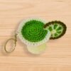 Crochet Glass of Lemon Keychain