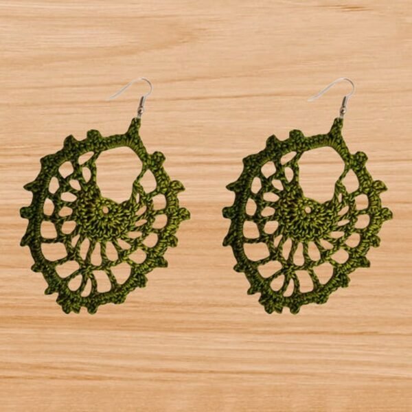 Handmade Crochet Leaf Earrings Pattern