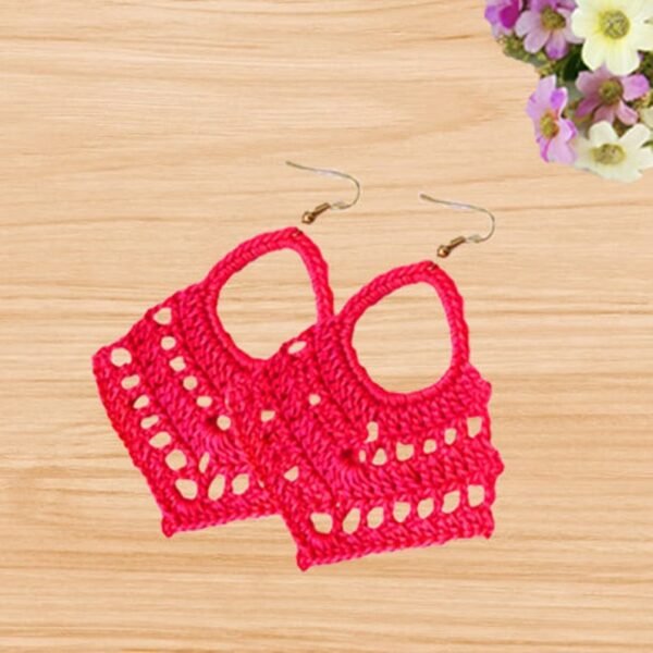 Crochet Triangle Hole Earrings Pattern