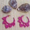 Crochet Pink Earrings Pattern