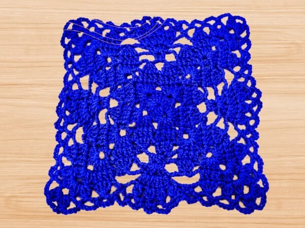 Crochet Blue Square Motif