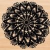 Crochet Black Round Doily