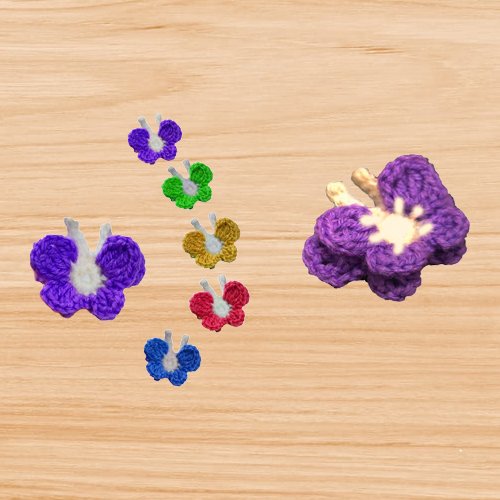 A Crochet Multilayers 3D Butterfly