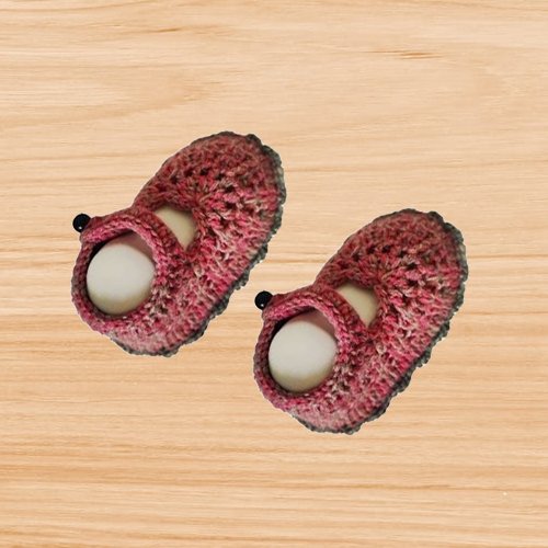 Multicolor Crochet Baby Shoes