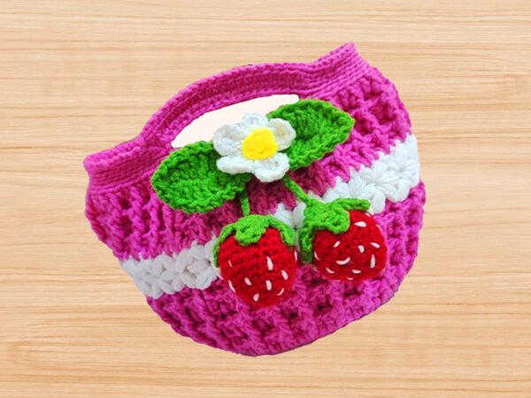 Crochet Bag With strawberry pattern