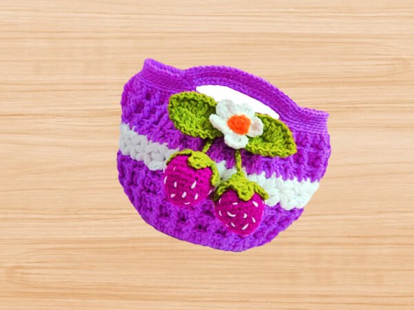 Crochet Bag With strawberry pattern