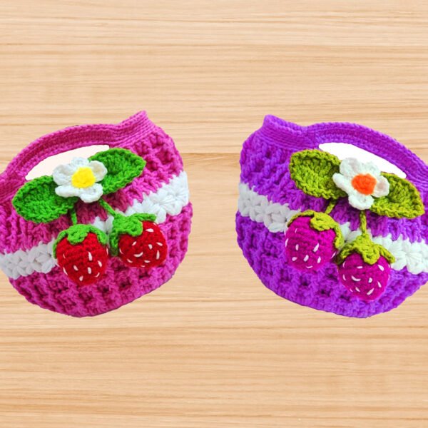 Crochet Bag With strawberry pattern