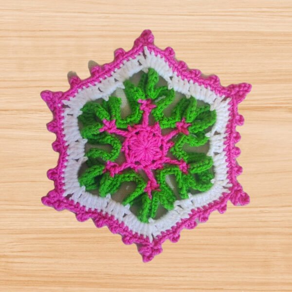 Crochet Hexagon Flower Motif Pattern