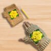 3 Crochet Flower Fingerless Gloves