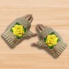 4 Crochet Flower Fingerless Gloves